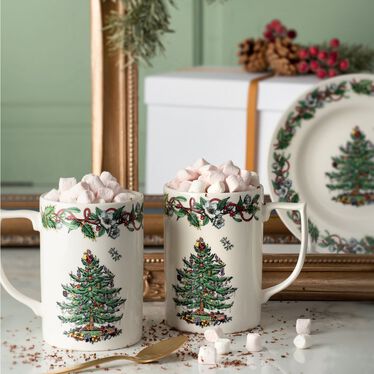 Spode Christmas Tree Wreath Mug